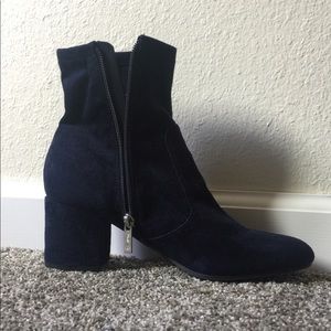 Blue ankle boots